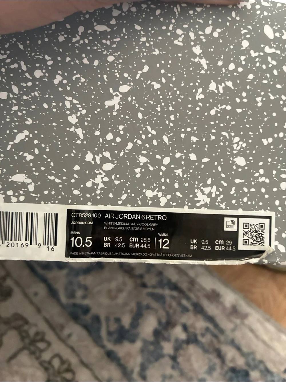 Jordan Men's High-Top Sneakers in White and Gray